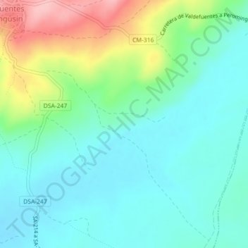 Pedrizo topographic map, elevation, terrain