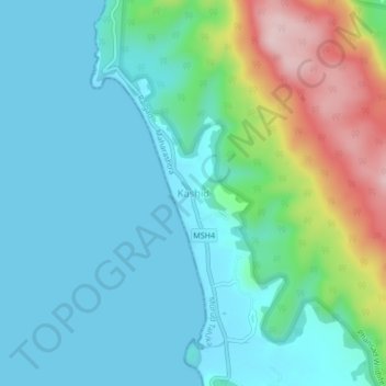 Kashid topographic map, elevation, terrain