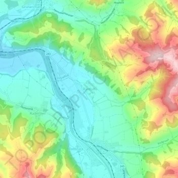 Ranflüh topographic map, elevation, terrain