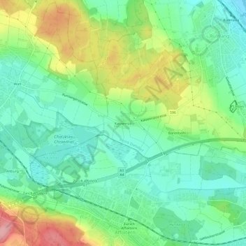 Katzenrüti topographic map, elevation, terrain