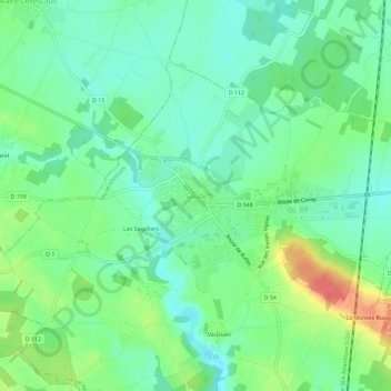Sauzé topographic map, elevation, terrain