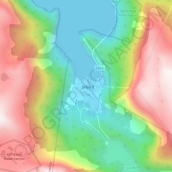 Tafjord topographic map, elevation, terrain