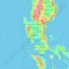 Pampanga topographic map, elevation, terrain