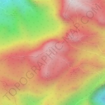 Morro Açu topographic map, elevation, terrain