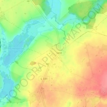 Teschendorf topographic map, elevation, terrain