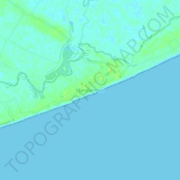 Mandarmani topographic map, elevation, terrain