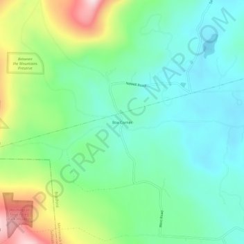 Box Corner topographic map, elevation, terrain