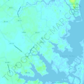 Onemo topographic map, elevation, terrain