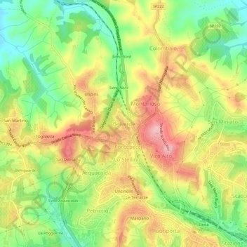 Belverde topographic map, elevation, terrain