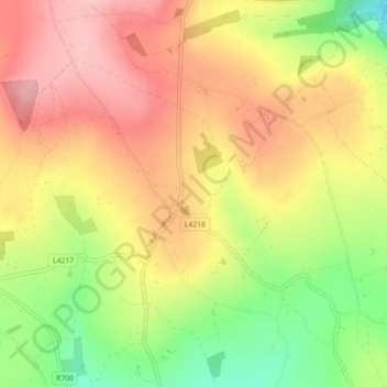 The Rower topographic map, elevation, terrain