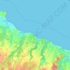 Burnie topographic map, elevation, terrain