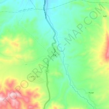 Avaj topographic map, elevation, terrain