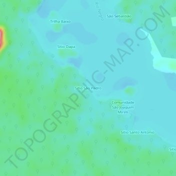 Sitio São Pedro topographic map, elevation, terrain
