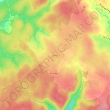 Moscou topographic map, elevation, terrain