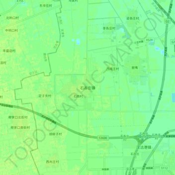 Shigezhuang topographic map, elevation, terrain