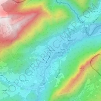 Niederland topographic map, elevation, terrain