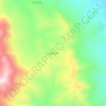 Ugabwa topographic map, elevation, terrain