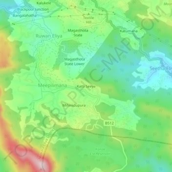 Katti Seeya topographic map, elevation, terrain