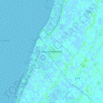 Dorum-Neufeld topographic map, elevation, terrain