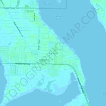 Big Pine topographic map, elevation, terrain