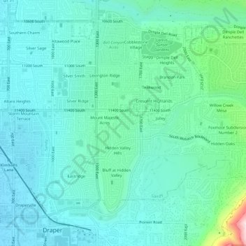 Farley Acres topographic map, elevation, terrain