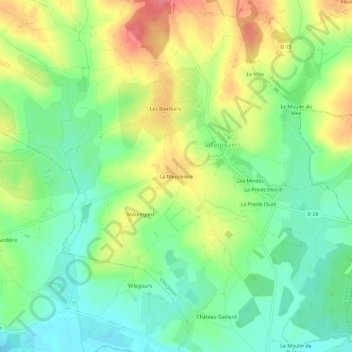La Messinière topographic map, elevation, terrain