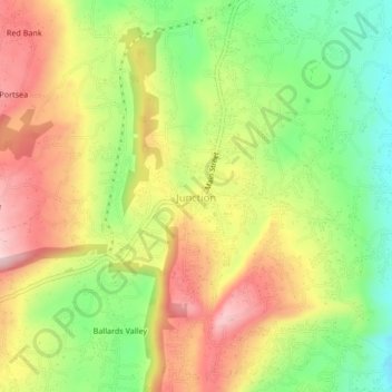 Junction topographic map, elevation, terrain