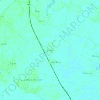 Jonki topographic map, elevation, terrain