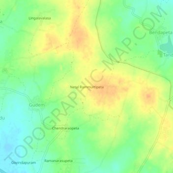 Netal Rammurtipeta topographic map, elevation, terrain