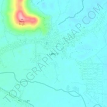 Lamasi topographic map, elevation, terrain
