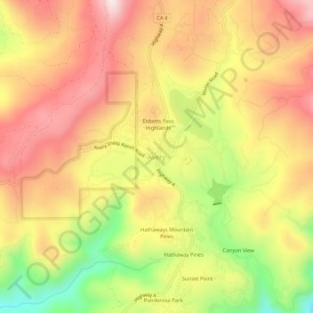 Avery topographic map, elevation, terrain