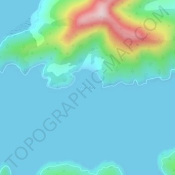 Fish Bay topographic map, elevation, terrain