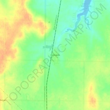 Farlington topographic map, elevation, terrain