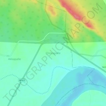 Chintapalle topographic map, elevation, terrain