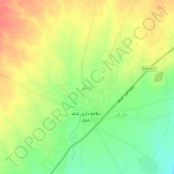 Kalā Khēl topographic map, elevation, terrain