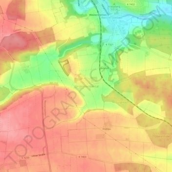 Vorderdenkental topographic map, elevation, terrain