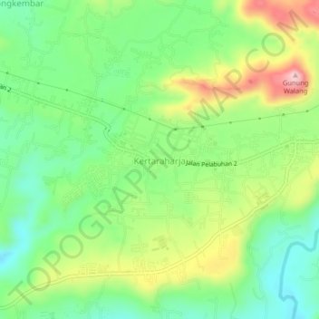 Kertaraharja topographic map, elevation, terrain