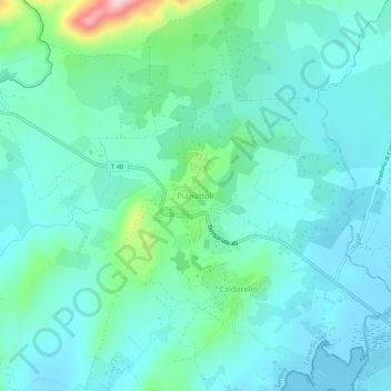 Pianottoli topographic map, elevation, terrain