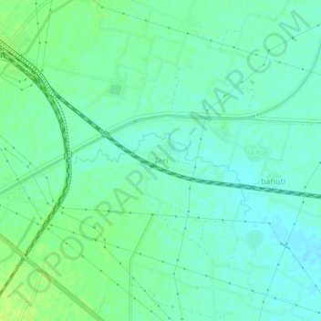 Teri topographic map, elevation, terrain