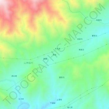 Weichang topographic map, elevation, terrain