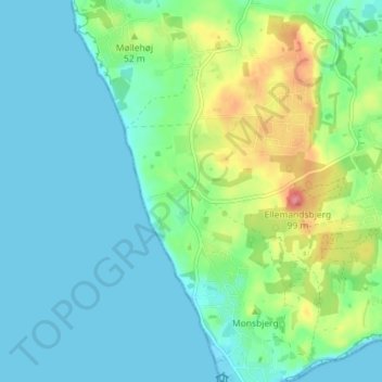 Ørby topographic map, elevation, terrain