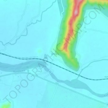 Sangade topographic map, elevation, terrain