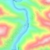 Üshö topographic map, elevation, terrain