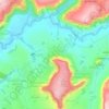Thaba Bosiu topographic map, elevation, terrain