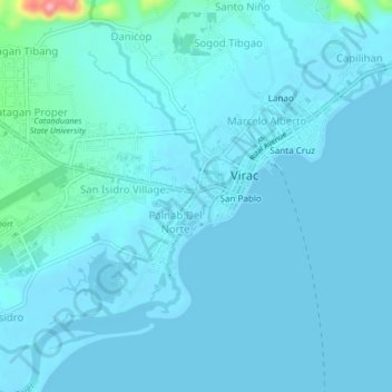 Gogon Centro topographic map, elevation, terrain
