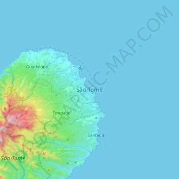 Santo Tomé topographic map, elevation, terrain