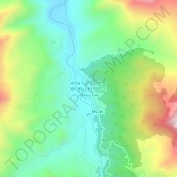 Arba Tighedouine topographic map, elevation, terrain