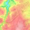 Saint-Hervé topographic map, elevation, terrain