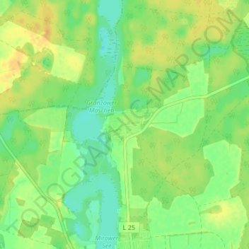 Granzow topographic map, elevation, terrain
