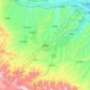 Huangzhong topographic map, elevation, terrain